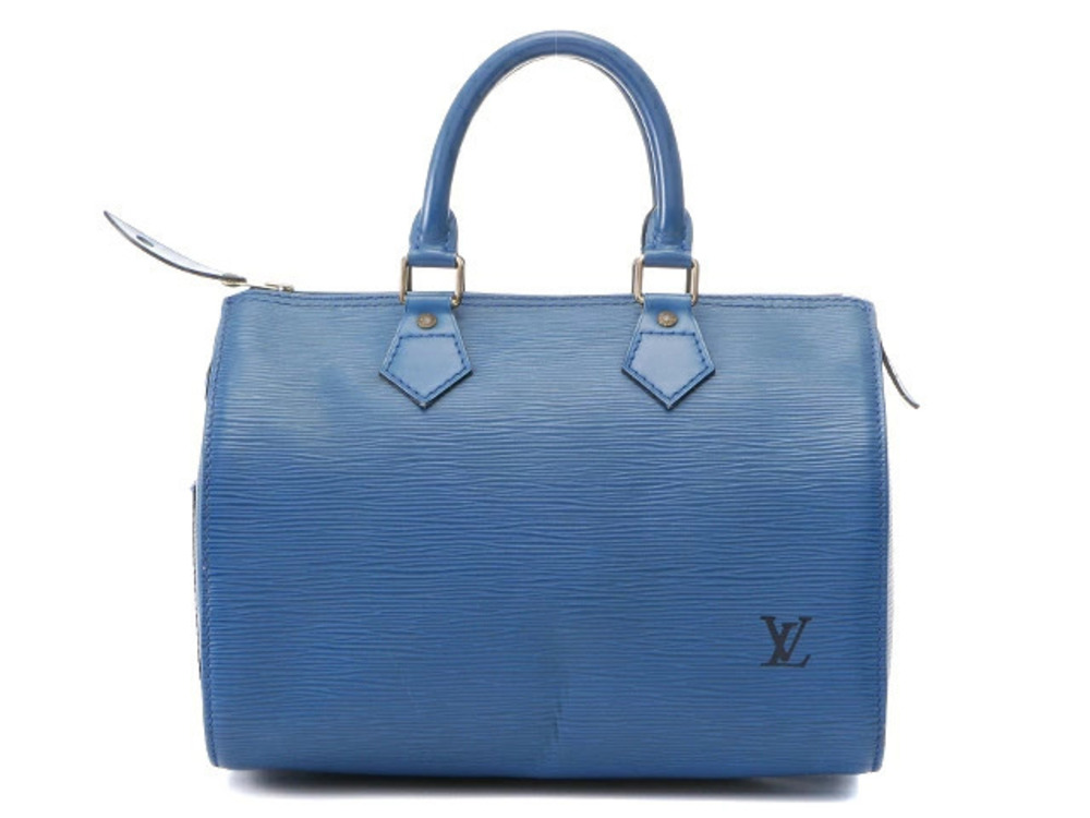 LOUIS VUITTON Speedy Handbag Epi Leather Toledo Blue